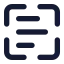 Scantext icon with solid standard style