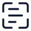 Scantext icon with stroke standard style