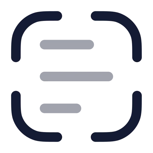 Scan Text Icon in Twotone Rounded style