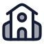 School icon with duotone rounded style
