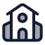 School icon with duotone standard style