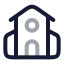 School icon with twotone rounded style