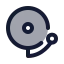 Schoolbell icon with duotone standard style