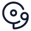 Schoolbell icon with stroke rounded style