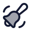 Schoolbell icon with duotone rounded style