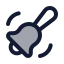Schoolbell icon with duotone standard style