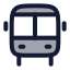 Schoolbus icon with duotone rounded style