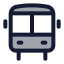 Schoolbus icon with duotone standard style