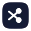 Scissor icon with solid rounded style