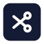 Scissor icon with solid standard style