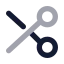 Scissor icon with bulk rounded style
