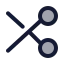 Scissor icon with duotone standard style