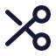 Scissor icon with solid standard style