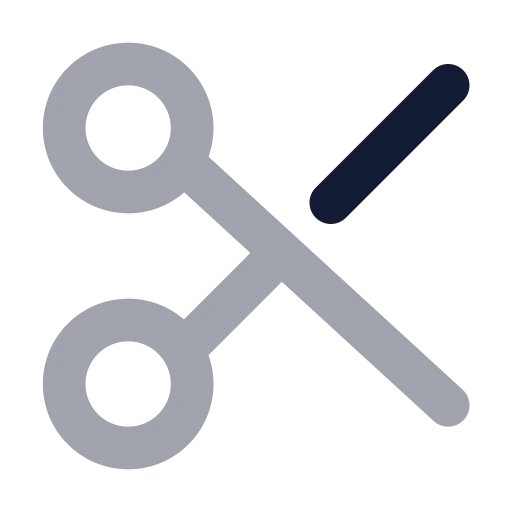 Scissors Icon in Bulk Rounded style