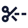 Scissors Line Dashed icon preview