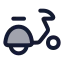 Scooter icon with duotone rounded style