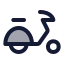 Scooter icon with duotone standard style