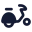 Scooter icon with solid rounded style