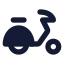 Scooter icon with solid standard style