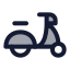 Scooter icon with duotone standard style