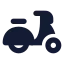Scooter icon with solid standard style
