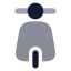 Scooter icon with bulk rounded style