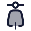 Scooter icon with duotone rounded style