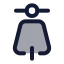 Scooter icon with duotone standard style