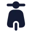 Scooter icon with solid rounded style