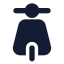 Scooter icon with solid standard style