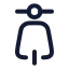Scooter icon with stroke rounded style