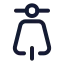 Scooter icon with stroke standard style