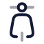 Scooter icon with twotone rounded style