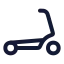 Scooter icon with stroke rounded style