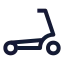 Scooter icon with stroke sharp style
