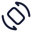 Screenrotation icon with stroke rounded style