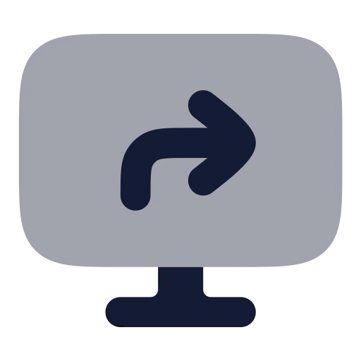 Screen Share Icon in Bulk Rounded style