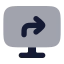 Screenshare icon with bulk rounded style