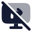 Screenshareoff icon with bulk rounded style