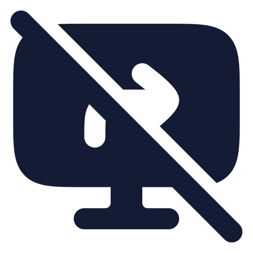 Screen Share Off Icon in Solid Rounded style