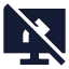 Screenshareoff icon with solid sharp style