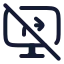 Screenshareoff icon with stroke rounded style