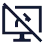 Screenshareoff icon with stroke sharp style