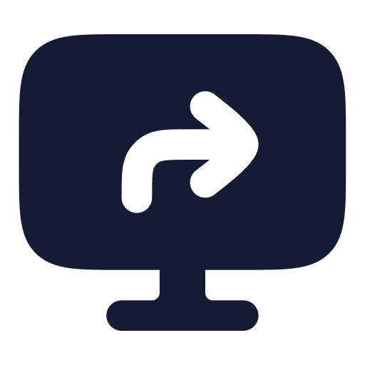 Screen Share Icon in Solid Rounded style