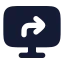 Screenshare icon with solid rounded style