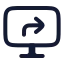 Screenshare icon with stroke rounded style
