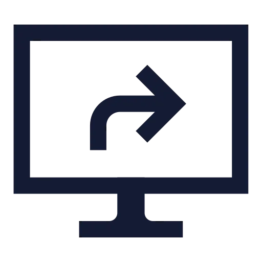 Screen Share Icon in Stroke Sharp style