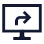 Screenshare icon with stroke sharp style