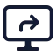 Screenshare icon with stroke standard style