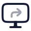 Screenshare icon with twotone rounded style